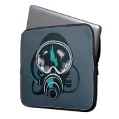 Tiefe blaue Sansibar-Tauchlaptop-Tasche Laptopschutzhülle (Vorderseite Links)