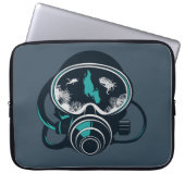 Tiefe blaue Sansibar-Tauchlaptop-Tasche Laptopschutzhülle (Vorderseite)