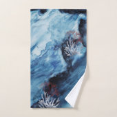 Tiefe blaue Tiefen des Meeres Badhandtuch Set (Handtuch)