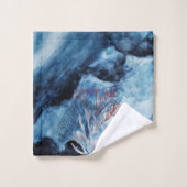 Tiefe blaue Tiefen des Meeres Badhandtuch Set (Waschlappen)