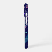 Tiefe blaue Träume Abstrakte Kunst iPhone 16 Hülle (Linke Seite)