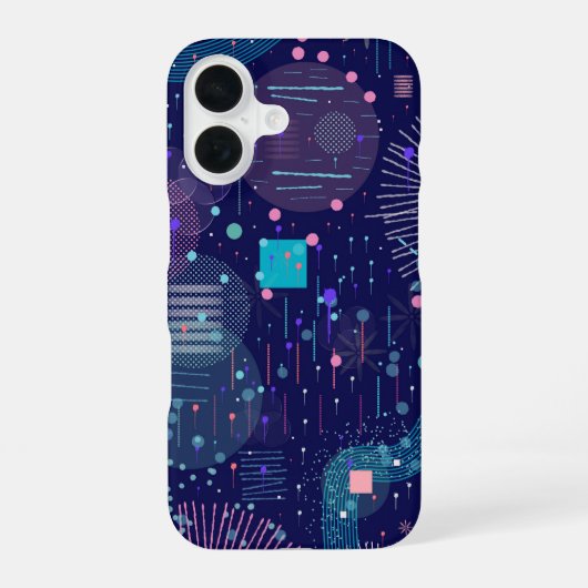 Tiefe blaue Träume Abstrakte Kunst iPhone 16 Hülle (Rückseite)