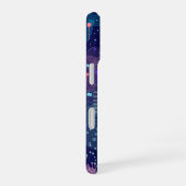 Tiefe blaue Träume Abstrakte Kunst iPhone 16 Hülle (Rechte Seite)
