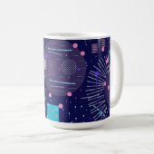 Tiefe blaue Träume Abstrakte Kunst Kaffeetasse (VorderseiteRechts)