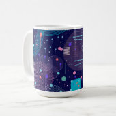 Tiefe blaue Träume Abstrakte Kunst Kaffeetasse (Vorderseite Links)