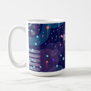 Tiefe blaue Träume Abstrakte Kunst Kaffeetasse
