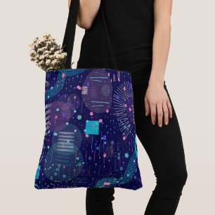 Tiefe blaue Träume Abstrakte Kunst Tasche