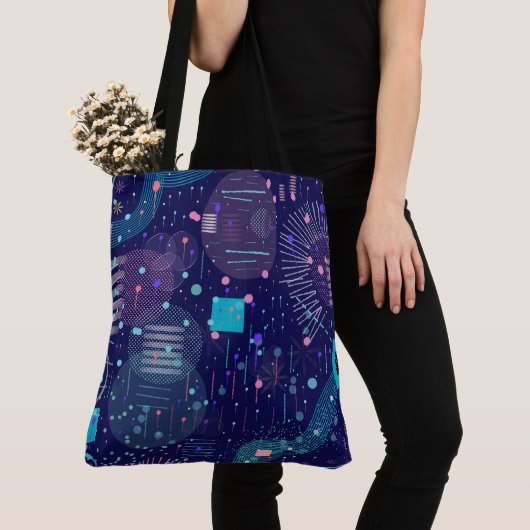 Tiefe blaue Träume Abstrakte Kunst Tasche (Von Nahem)