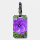 tiefe Blume des Lila Hibiskus, Gepäckanhänger (Rückseite vertikal)