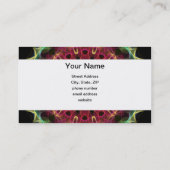 Tiefe Blume mit Blätter Visitenkarte (Rückseite)