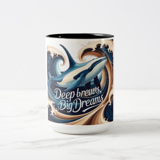 Tiefe Brüche, große Träume Tasse (Mittel)