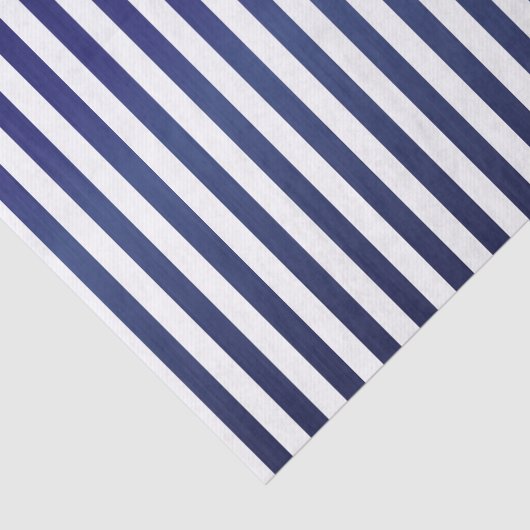 Tiefe dunkelblaue und weiße Streifen Seidenpapier (Ausschnitt)