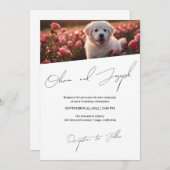 Tiefe einfache und anpassbare Skripthochzeit laden Einladung (Vorne/Hinten)