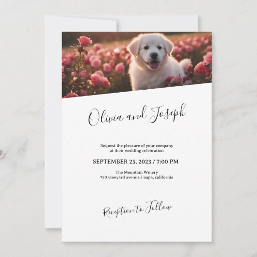 Tiefe einfache und anpassbare Skripthochzeit laden Einladung (Vorderseite)