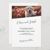 Tiefe einfache und anpassbare Skripthochzeit laden Einladung (Vorne/Hinten)