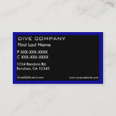 Tiefe FischtauchfirmenVisitenkarten Visitenkarte (Rückseite)