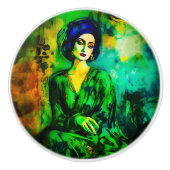 Tiefe Gedanken Keramikknauf (Vorderseite)