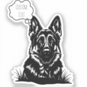 Tiefe Gedanken: Personalisiertes Laptop Aufkleber (Vorderseite)