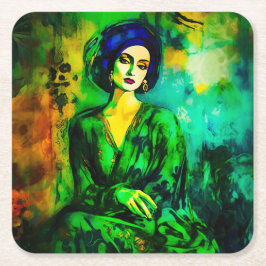 Tiefe Gedanken Rechteckiger Pappuntersetzer