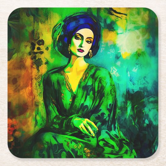 Tiefe Gedanken Rechteckiger Pappuntersetzer (Vorderseite)