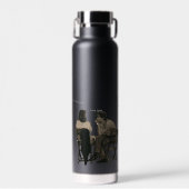 Tiefe Gespräche Schwarzer Kaffee (Minimalistische Trinkflasche (Vorne)