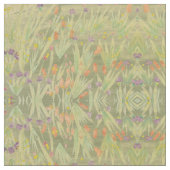 Tiefe grüne, rostfreie Orange und Lila Stoff (Nahaufnahme)