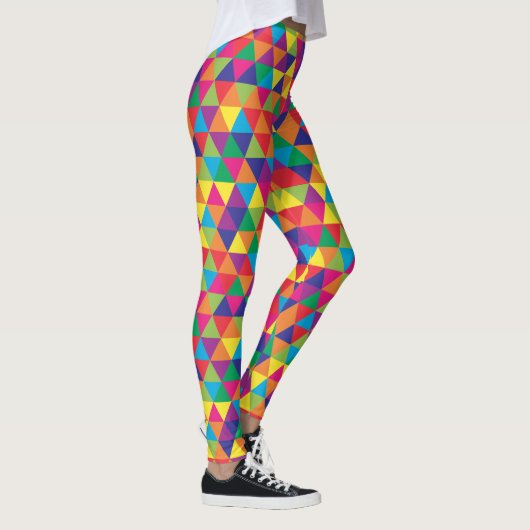 Tiefe helle Dreiecke - modernes abstraktes Muster Leggings (Rechts)