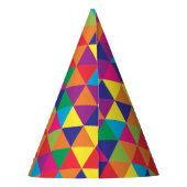 Tiefe helle Dreiecke - modernes abstraktes Muster Partyhütchen (Rückseite)