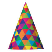 Tiefe helle Dreiecke - modernes abstraktes Muster Partyhütchen (Vorderseite)