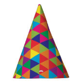 Tiefe helle Dreiecke - modernes abstraktes Muster Partyhütchen (Rechts)