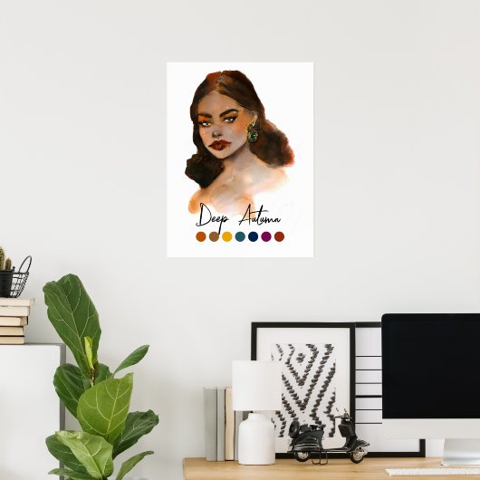 Tiefe Herbstart Saisonfarbanalyse Art Poster (Heimbüro)