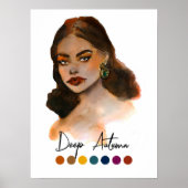 Tiefe Herbstart Saisonfarbanalyse Art Poster (Vorne)