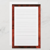 Tiefe hochrote Malerei mit geometrischen Formen Briefpapier (Vorne/Hinten)