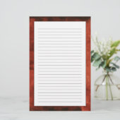 Tiefe hochrote Malerei mit geometrischen Formen Briefpapier (Stehend Vorderseite)