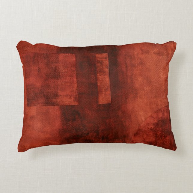 Tiefe hochrote Malerei mit geometrischen Formen Dekokissen (Vorderseite)