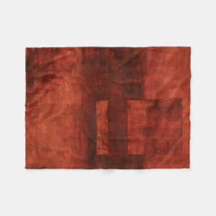 Tiefe hochrote Malerei mit geometrischen Formen Fleecedecke
