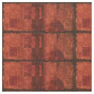 Tiefe hochrote Malerei mit geometrischen Formen Stoff