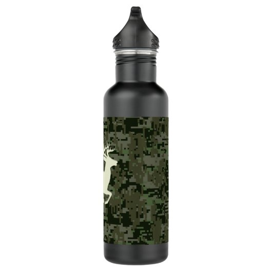 Tiefe Holz-Digital-Tarnungs-Camouflage-Rotwild Edelstahlflasche (Rechts)