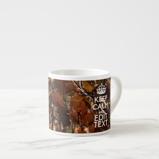 Tiefe Holz-Tarnung behalten Ruhe, Ihren Text zu Espressotasse (Vorderseite Rechts)
