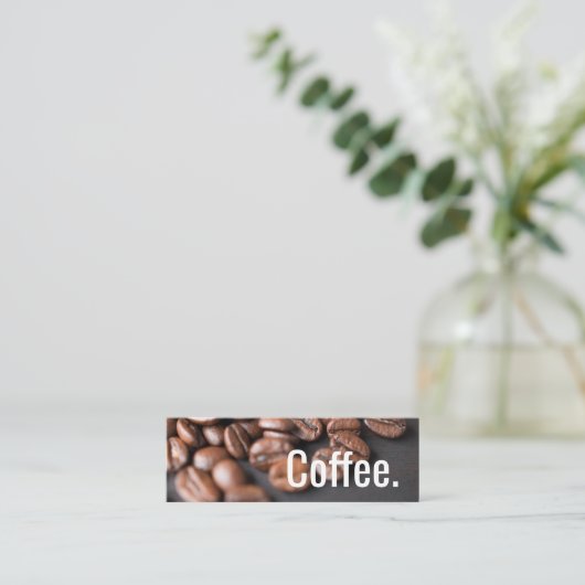 Tiefe Kaffeebohnen Einfache Oswald Lochkarte Treuekarte (Stehend Vorderseite)