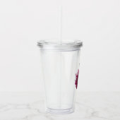 Tiefe Lila Dahlia-Blume Personalisiert Acryltrinkbecher (Rechts)