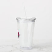 Tiefe Lila Dahlia-Blume Personalisiert Acryltrinkbecher (Links)