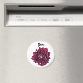 Tiefe Lila Dahlia-Blume Personalisiert Magnet (In Situ (Geschirrspüler))