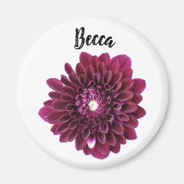 Tiefe Lila Dahlia-Blume Personalisiert Magnet