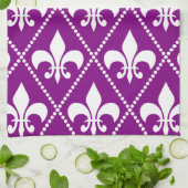 Tiefe Lila Lilie Küchentuch (Gefaltet)