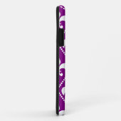 Tiefe Lila Lilie mit/Monogramm Case-Mate iPhone Hülle (Hinten/Rechts)