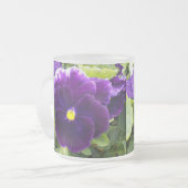 tiefe Lila Pansy, Mattglastasse (Vorderseite Links)