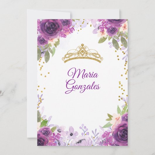 Tiefe Lila Rose Charra Mis Ruhige Einladung (Rückseite)