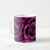 Tiefe Lila Rose Kaffeetasse (Vorderseite Links)