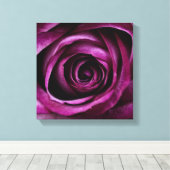 Tiefe Lila Rose Leinwanddruck (Insitu (Holzboden))